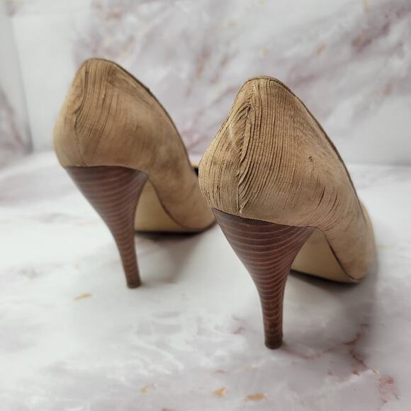 Nine West brown Leather heels with layered texture - Picture 13 of 16